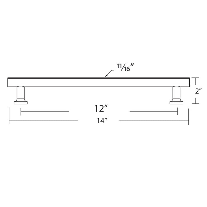 Emtek Freestone Appliance Pull, 12"