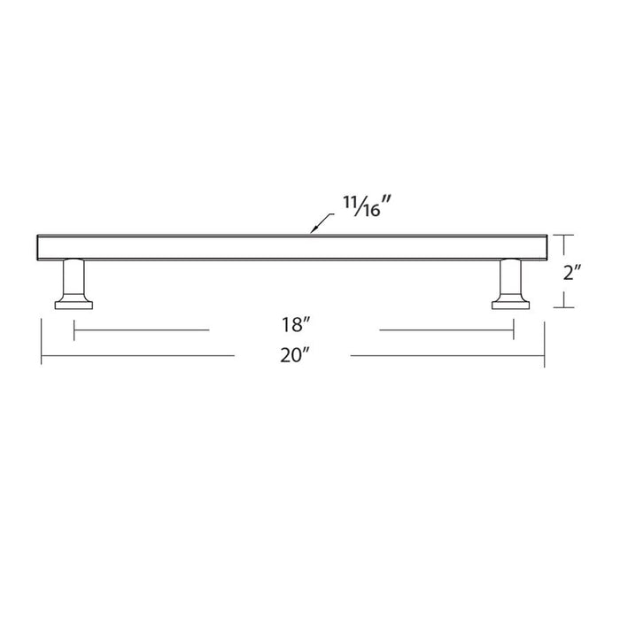 Emtek Freestone Appliance Pull, 18"