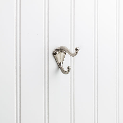 2-5/16" Double zinc wall mount hook