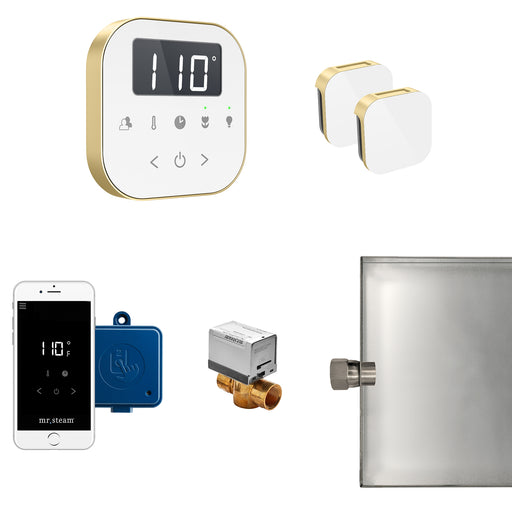 AirButler Max Steam Generator Control Kit / Package in White Satin Brass