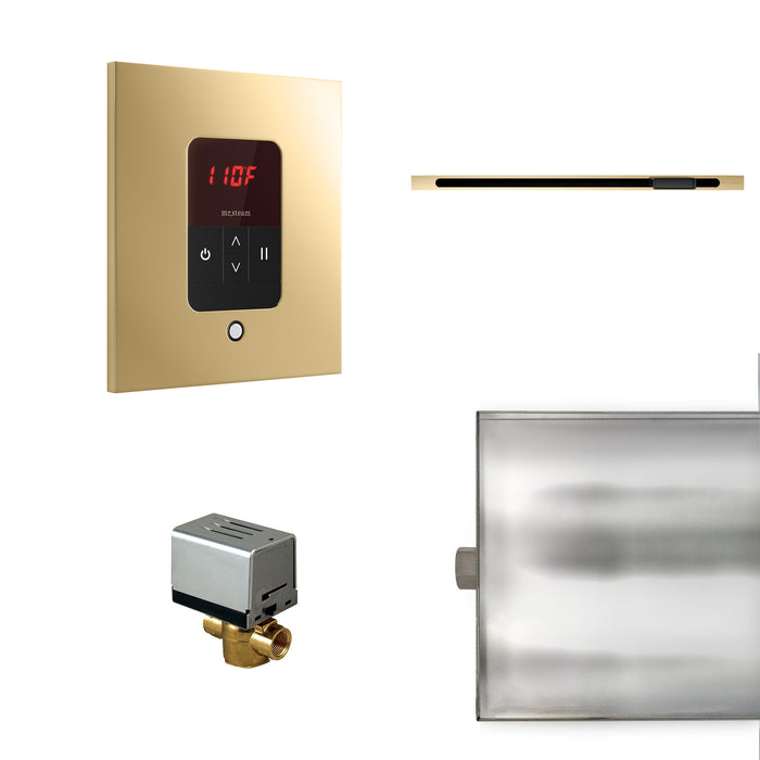 Basic Butler Linear Steam Generator Control Kit / Package in Square Polished Brass