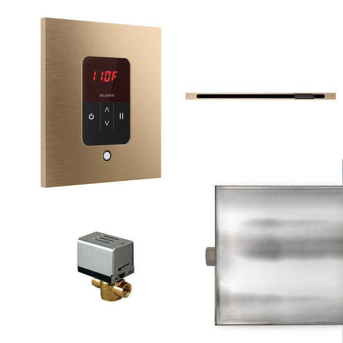 Basic Butler Linear Steam Generator Control Kit / Package in Square Brushed Bronze