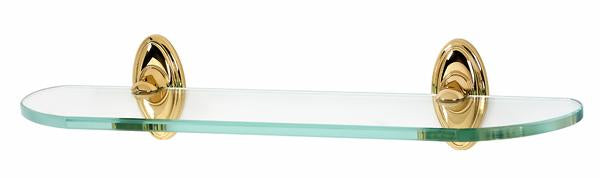 Classic Traditional Bath 24" Glass Shelf W/Brackets