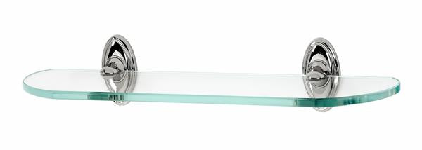 Classic Traditional Bath 24" Glass Shelf W/Brackets