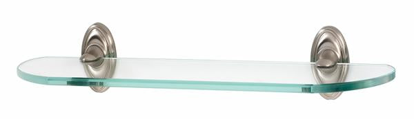 Classic Traditional Bath 24" Glass Shelf W/Brackets