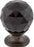 Black Crystal Knob 1 1/8 Inch