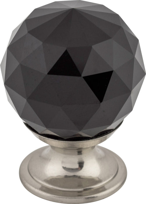 Black Crystal Knob 1 1/8 Inch