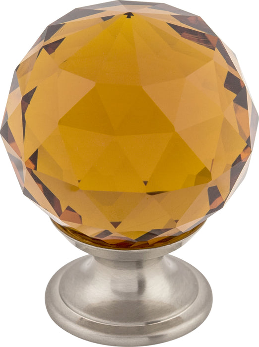 Wine Crystal Knob 1 3/8 Inch