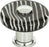 Zebra Glass Round Knob 1 1/2 Inch