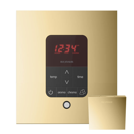 iTempoPlus Square Steam Shower Control in Polished Brass