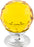 Amber Crystal Knob 1 1/8 Inch