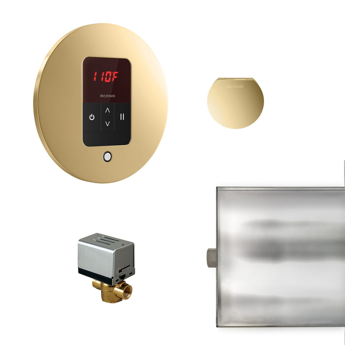 Basic Butler Steam Generator Control Kit / Package in Round Polished Brass