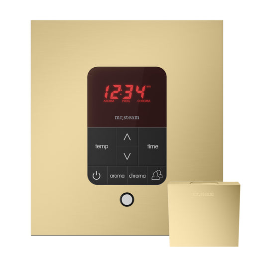 iTempoPlus Square Steam Shower Control in Satin Brass