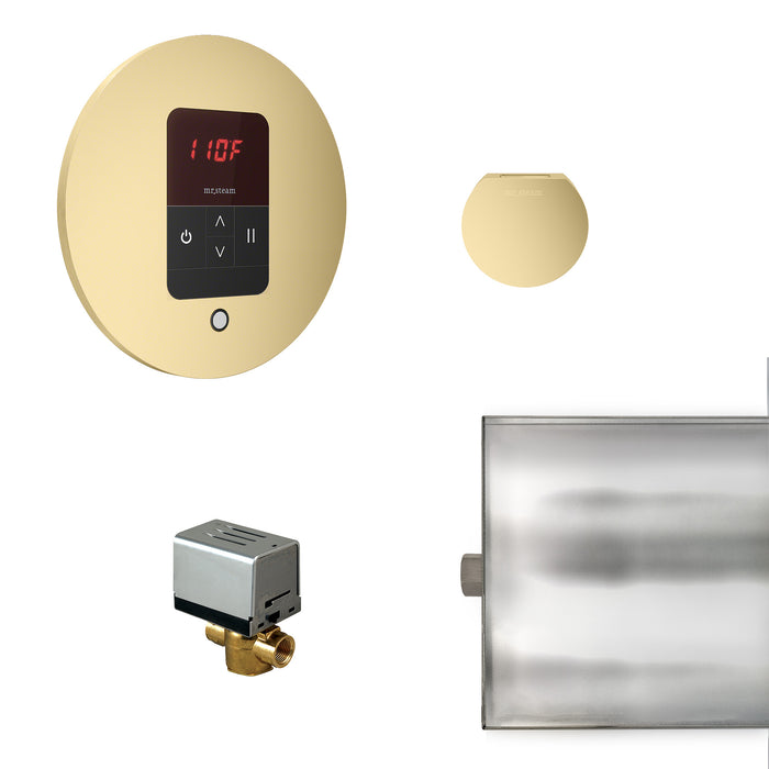 Basic Butler Steam Generator Control Kit / Package in Round Satin Brass