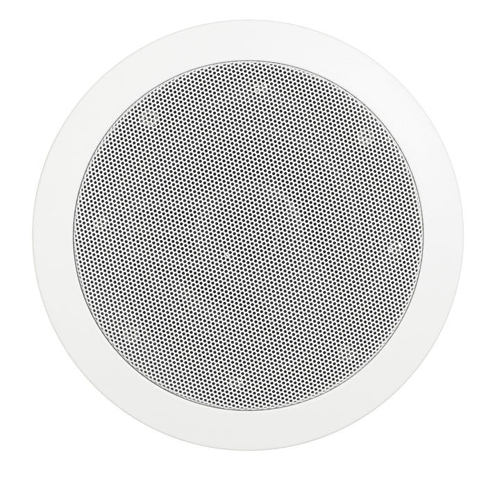 MusicTherapy Round Audio Speakers With Powerful Bass In White