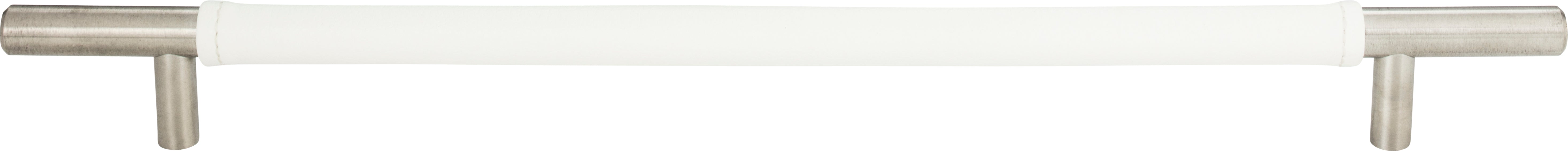 Zanzibar White Leather Pull 11 5/16 Inch (c-c)