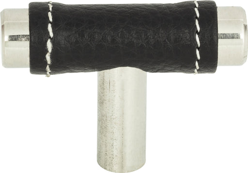 Zanzibar Black Leather Knob 1 7/8 Inch