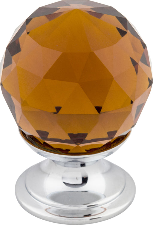 Wine Crystal Knob 1 1/8 Inch