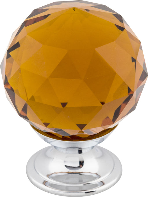 Wine Crystal Knob 1 3/8 Inch