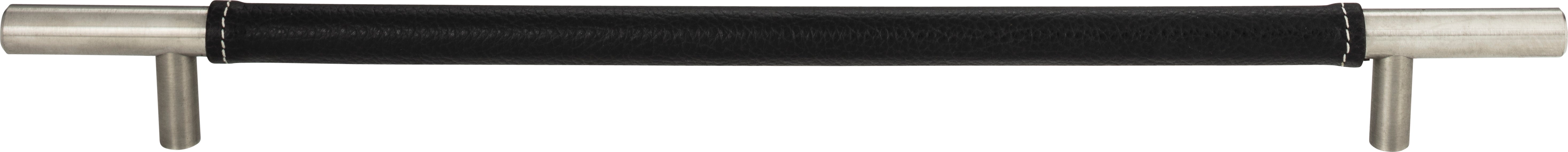 Zanzibar Black Leather Pull 11 5/16 Inch (c-c)