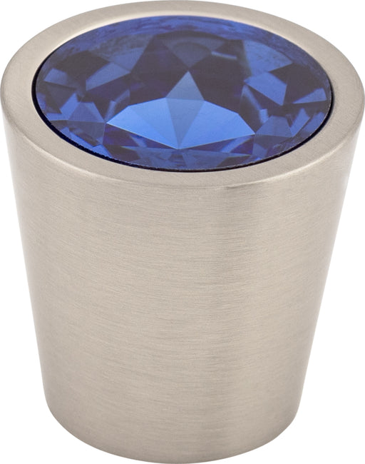 Blue Crystal Center Knob 1 1/16 Inch