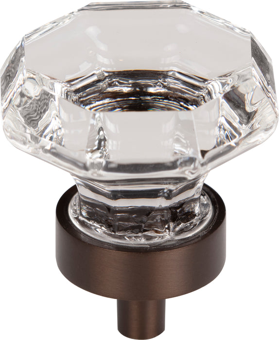 Clear Octagon Crystal Knob 1 3/8 Inch