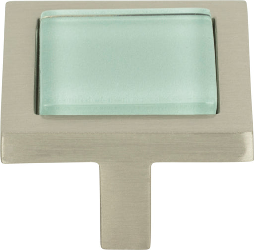 Spa Green Square Knob 1 3/8 Inch