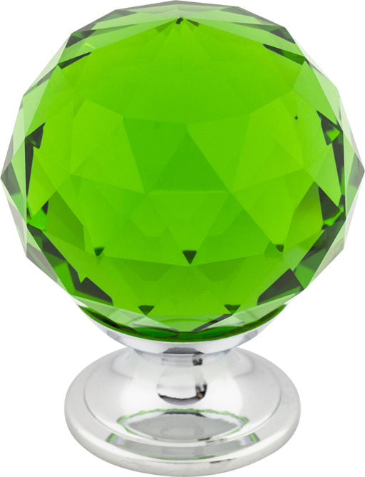 Green Crystal Knob 1 3/8 Inch