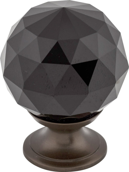 Black Crystal Knob 1 3/8 Inch