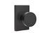 Passage Set, Modern Rectangle Rosette, Modern Round Knob, Flat Black