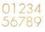 Emtek 7" Modern House Number 0 Satin Brass