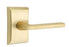 Emtek Privacy Set, Neos Rosette, Helios Lever (Left Hand, Satin Brass)