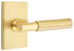 Emtek Privacy Set, CF Mechanism, Modern Rectangular Rosette, Myles Lever, Satin Brass