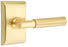 Emtek Passage Set, Neos Rosette, Myles Lever (Right Hand, Satin Brass)