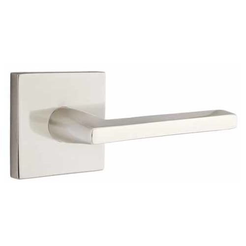 Emtek 520HLO Helios Brass Modern Privacy Door Lever Set from the Contemporary Co, Satin Nickel