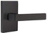 EMTEK Modern Rectangular Rosette Dummy, Pair with Matching Finish Dumont Lever - Choice of 7 Finishes - 5052DTUS10B - Oil Rubbed Bronze (US10B)