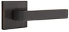 EMTEK Square Rosette Dummy, Pair with Matching Finish Dumont Lever - Choice of 7 Finishes - 5050DTUS10B - Oil Rubbed Bronze (US10B)