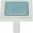 Spa Blue Square Knob 1 3/8 Inch