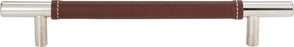 Zanzibar Brown Leather Pull 6 5/16 Inch (c-c)