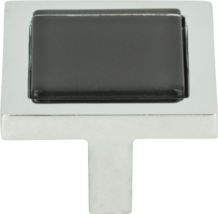 Spa Black Square Knob 1 3/8 Inch