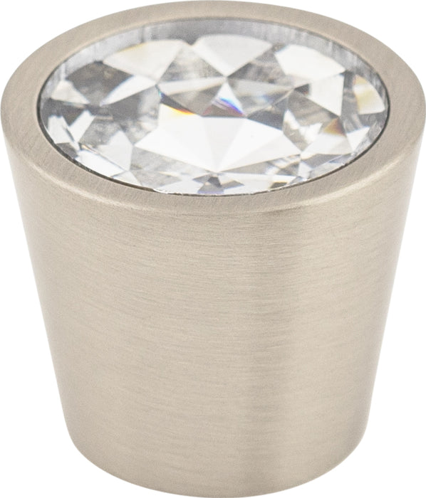 Clear Crystal Center Knob 13/16 Inch