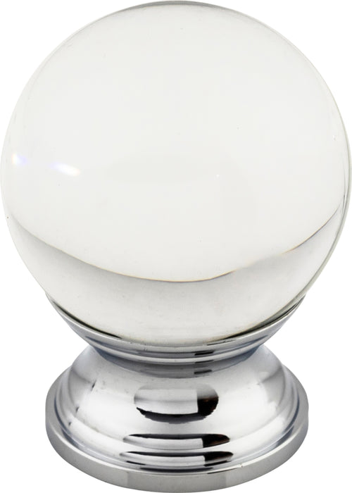 Clarity Clear Glass Knob 1 3/16 Inch