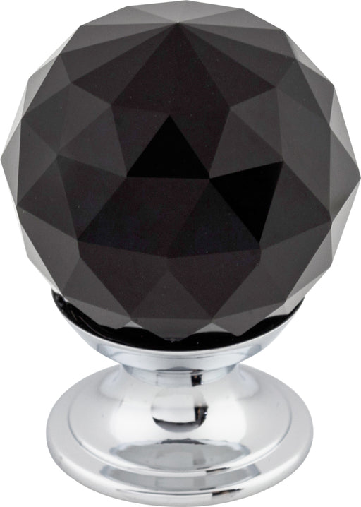 Black Crystal Knob 1 1/8 Inch