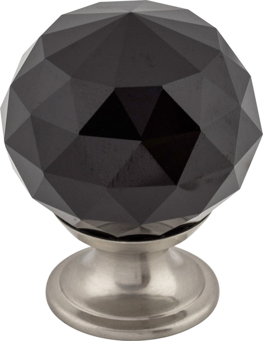 Black Crystal Knob 1 3/8 Inch