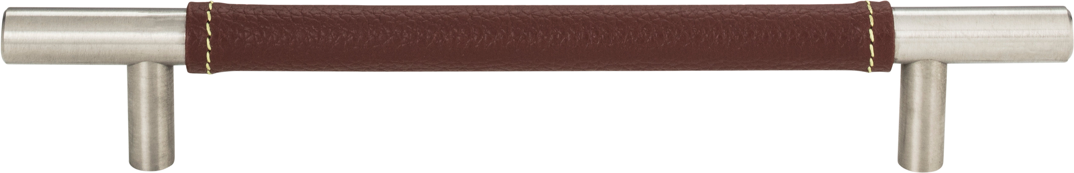 Zanzibar Brown Leather Pull 6 5/16 Inch (c-c)