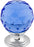 Blue Crystal Knob 1 1/8 Inch