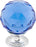 Blue Crystal Knob 1 3/8 Inch