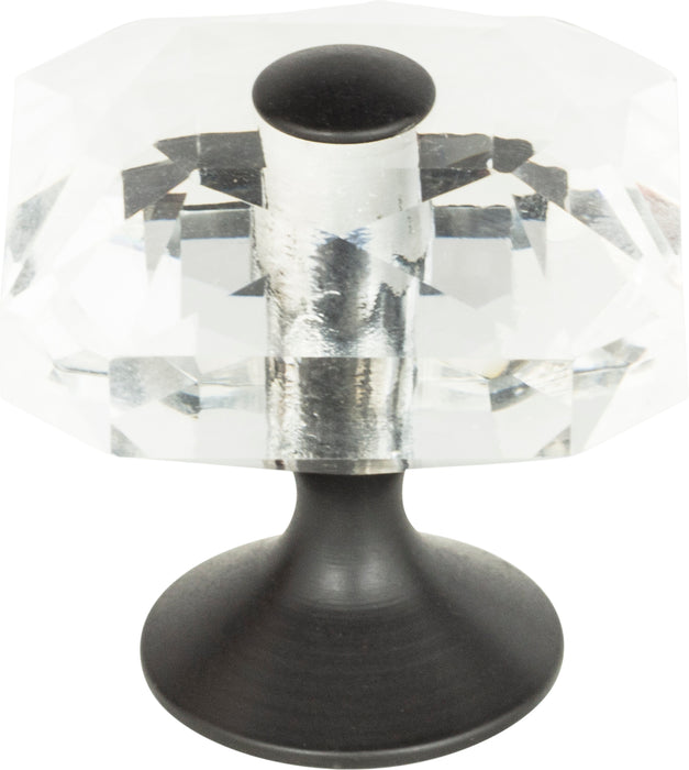 Crystal Large Square Knob 1 1/2 Inch